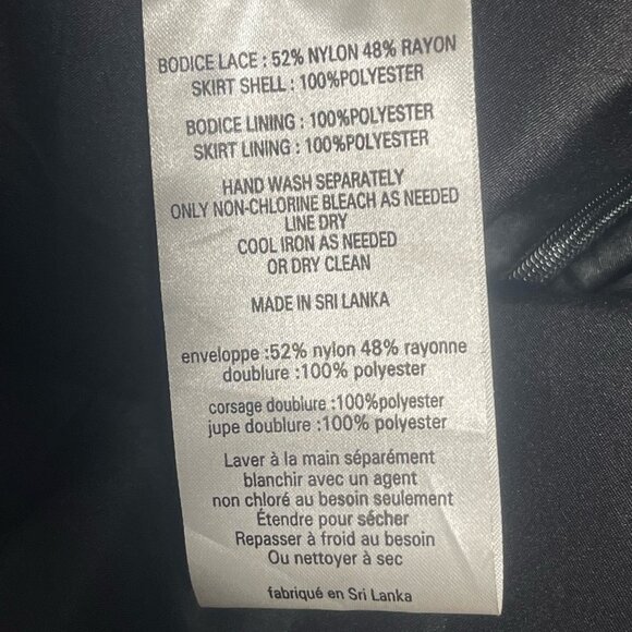 David’s Bridal One Shoulder Long Lace Dress Black Size 10 NWT - Picture 9 of 9